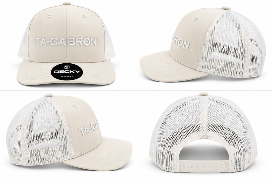 (Cream/White) Ta-Cabron Trucker Hat